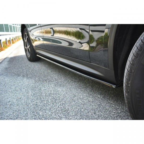 Seitenschweller Ansatz für Alfa Romeo Stelvio schwarz Hochglanz