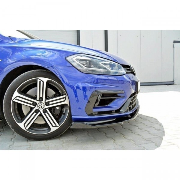 Front Ansatz V.1 für VW Golf 7 R / R-Line Facelift schwarz Hochglanz