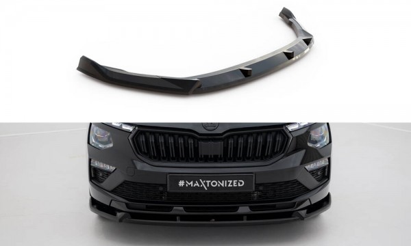 Front Ansatz V.2 für Skoda Kamiq Monte Carlo Mk1 Facelift schwarz Hochglanz