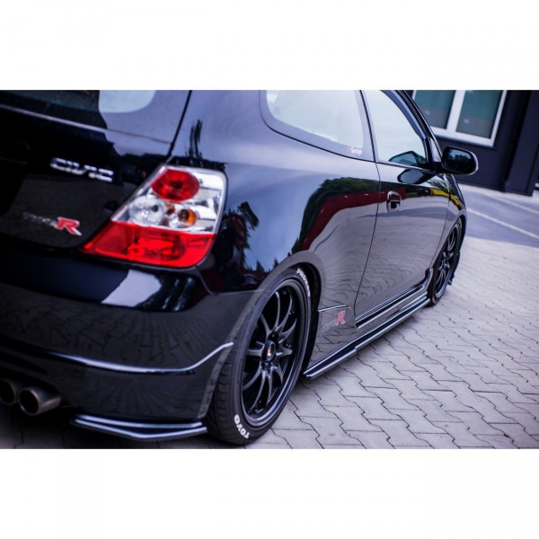 Seitenschweller Ansatz für HONDA CIVIC EP3 (MK7) TYPE-R/S FACELIFT schwarz Hochglanz