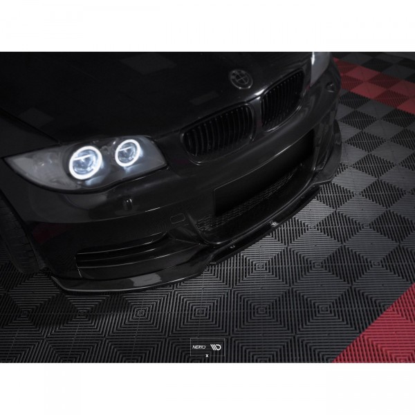 Front Ansatz passend für V.1 BMW 1er E82 FACELIFT M Paket schwarz Hochglanz