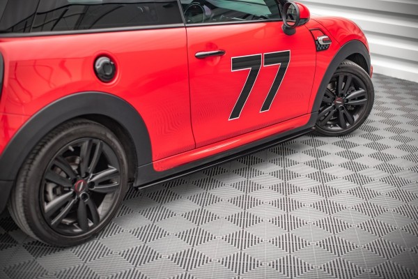 Seitenschweller Ansatz für Mini Cooper S John Cooper Works F56 schwarz Hochglanz