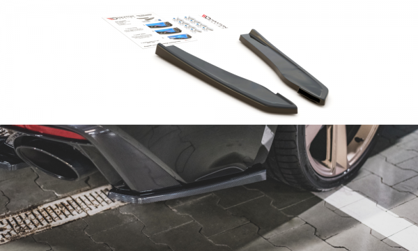 Heck Ansatz Flaps Diffusor für Audi RS5 F5 Facelift schwarz Hochglanz