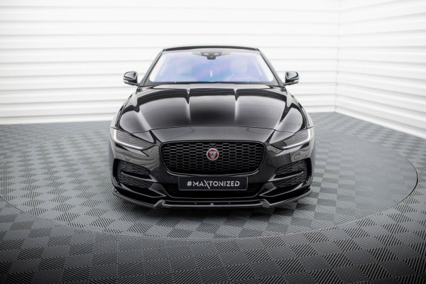 Front Ansatz V.2 für Jaguar XE X760 Facelift schwarz Hochglanz