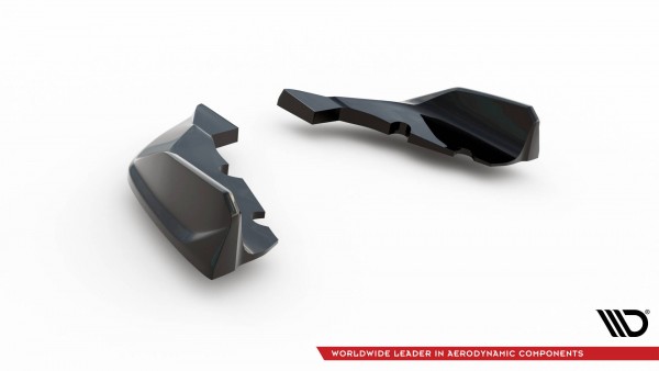 Heck Ansatz Flaps Diffusor für V.8 BMW 1er M-Paket / M135i F40 schwarz Hochglanz