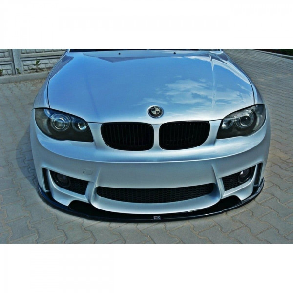 Front Ansatz für BMW 1er E87 M-Design schwarz Hochglanz