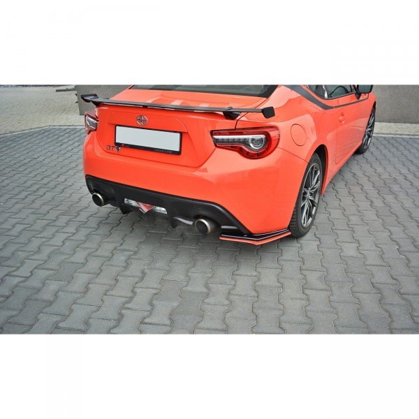 Heck Ansatz Flaps Diffusor passend für V.2 TOYOTA GT86 FACELIFT schwarz Hochglanz