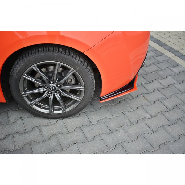 Heck Ansatz Flaps Diffusor passend für V.2 TOYOTA GT86 FACELIFT schwarz Hochglanz