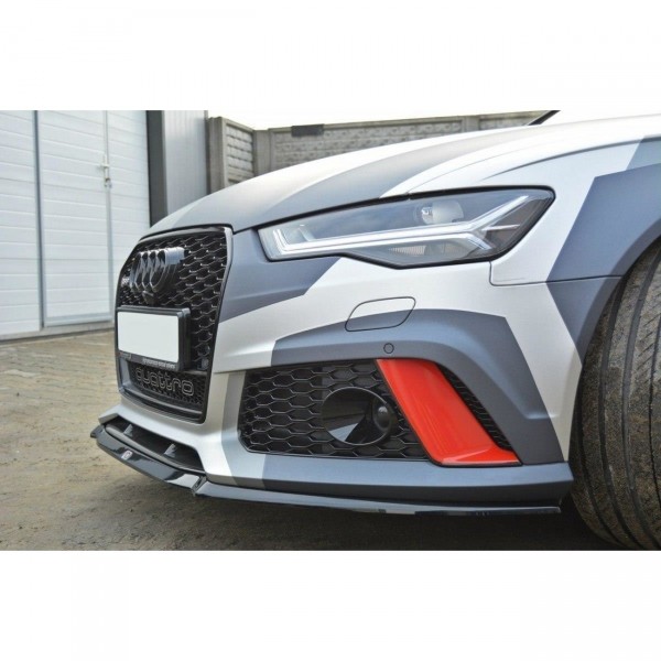 Front Ansatz V.2 für Audi RS6 C7 / C7 FL schwarz Hochglanz