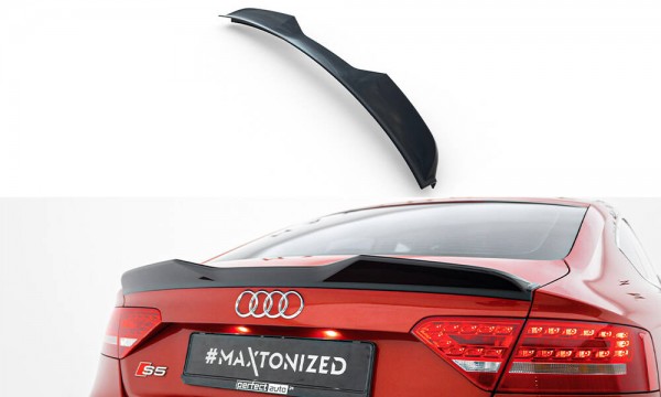 Spoiler CAP für 3D Audi A5 Sportback S-Line / S5 8T / 8T Facelift schwarz Hochglanz