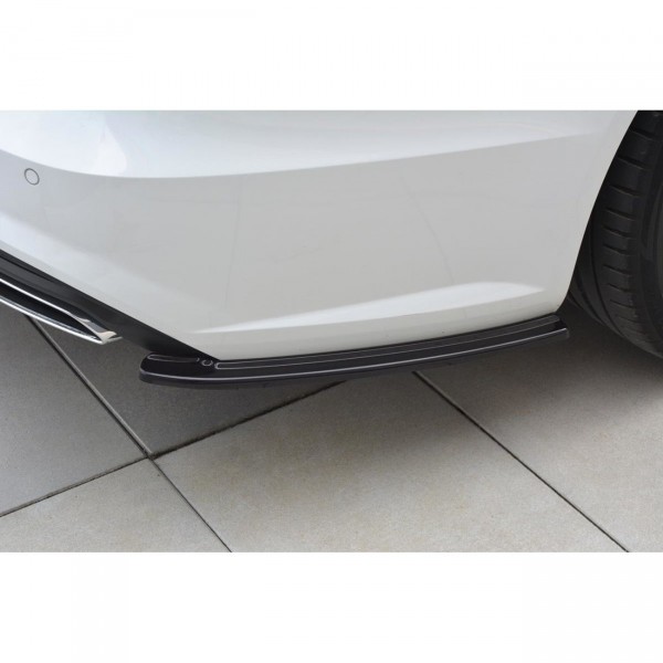 Heck Ansatz Flaps Diffusor für Audi A6 C7 Avant S-line/ S6 C7 Facelift schwarz Hochglanz