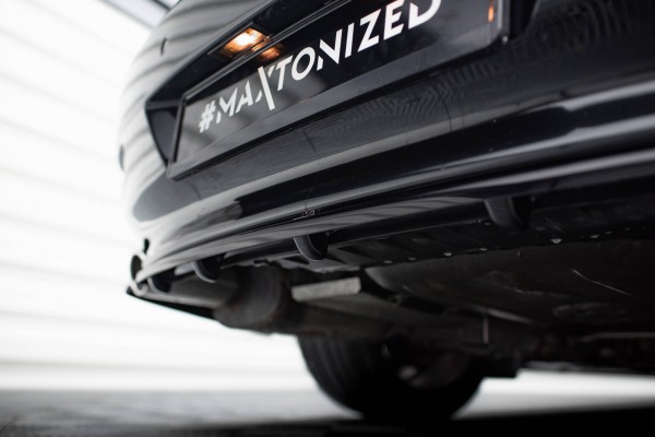 Hinten Splitter (mit einem vertikalem balken) für BMW 6er Coupe / Cabrio E63 / E64 schwarz Hochglanz