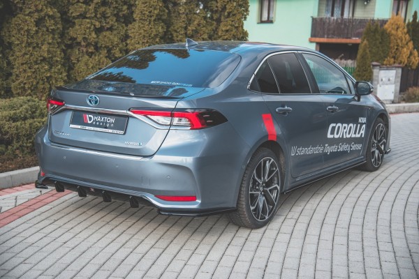 Seitenschweller Ansatz für Toyota Corolla XII Limousine schwarz Hochglanz