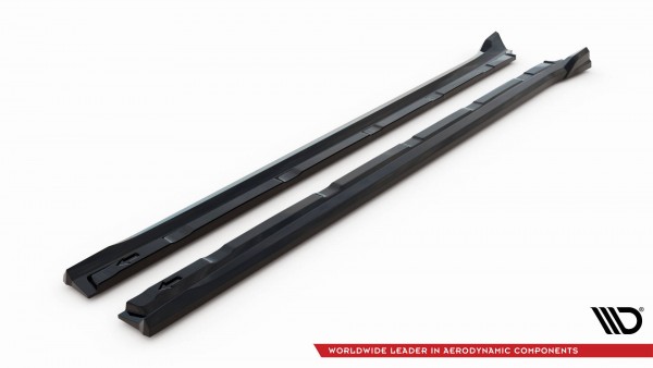 Seitenschweller Ansatz für Porsche Cayenne Coupe Mk3 schwarz Hochglanz