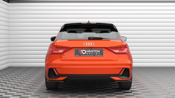 Heck Ansatz Flaps Diffusor V.2 für Audi A1 S-Line GB schwarz Hochglanz