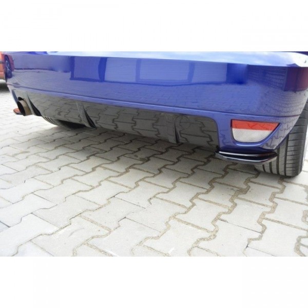 Heck Ansatz Flaps Diffusor für Ford Focus RS Mk1 schwarz Hochglanz