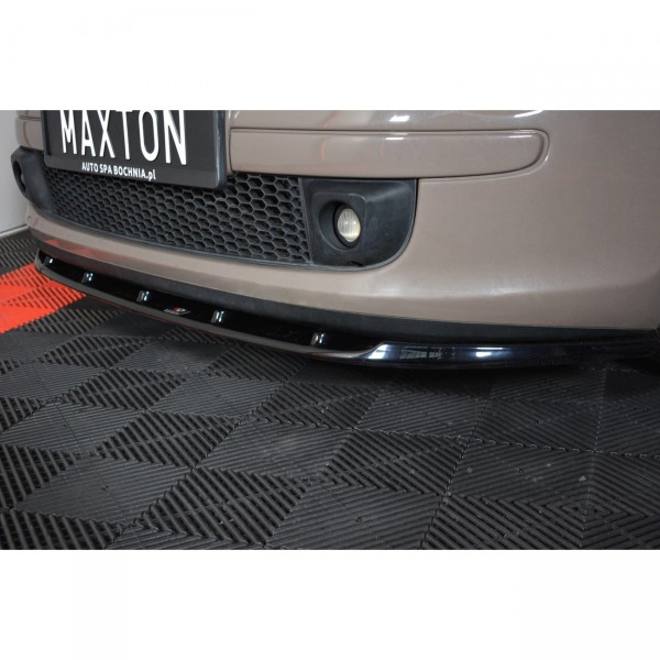 Front Ansatz V.1 für FIAT 500 HATCHBACK vor Facelift schwarz Hochglanz