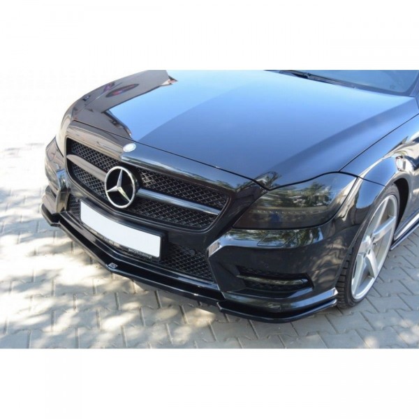 Front Ansatz für MERCEDES CLS C218 AMG LINE schwarz Hochglanz