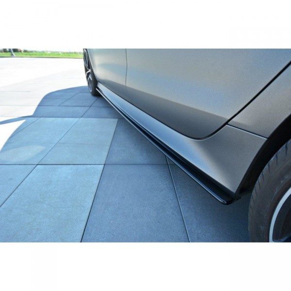 Seitenschweller Ansatz passend für Audi RS7 Facelift schwarz Hochglanz