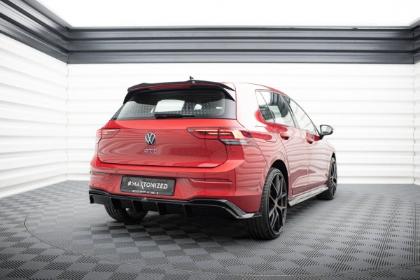Diffusor Heck Ansatz für Volkswagen Golf GTE / R-Line Mk8 / Mk8 Facelift schwarz Hochglanz