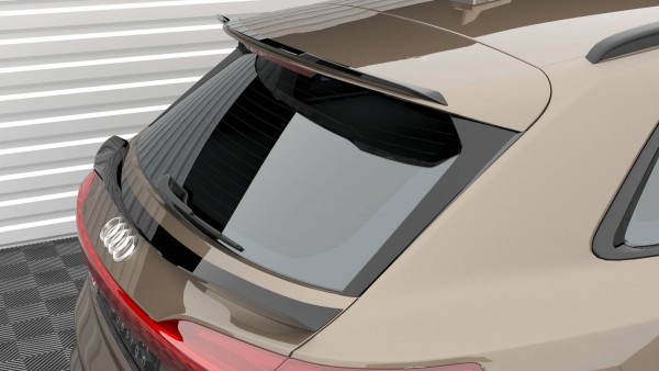 Niedriger Spoiler CAP für Audi e-tron schwarz Hochglanz