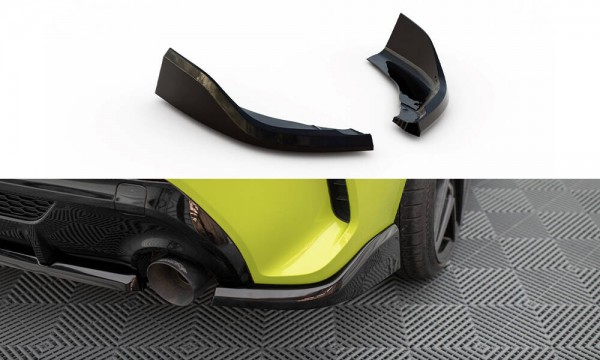 Heck Ansatz Flaps Diffusor V.1 für2 BMW 1er M-Paket / M135i F40 schwarz Hochglanz