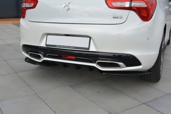 Heck Ansatz Flaps Diffusor für CITROEN DS5 FACELIFT, PREFACE Carbon Look