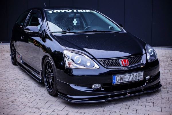 Front Ansatz V.1 für HONDA CIVIC EP3 (MK7) TYPE-R/S FACELIFT schwarz Hochglanz