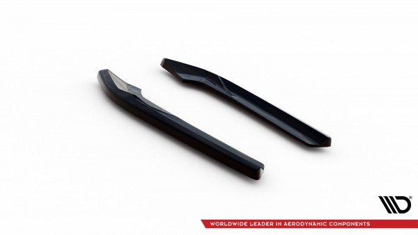 Heck Ansatz Flaps Diffusor V.2 für Audi A4 S-Line Avant B8 Facelift schwarz Hochglanz