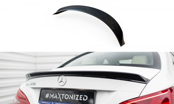 Spoiler CAP für 3D Mercedes-Benz CLA C117 Facelift schwarz Hochglanz