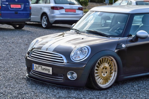 CUP Frontspoilerlippe aus ABS hochglanz schwarz Mini Cooper R55 Ab Bj.: 2006- Passend für: Mini Club