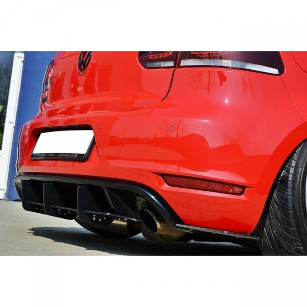 Diffusor Heck Ansatz für VW GOLF 6 GTI / 35TH Heckschürze & Heck Ansatz Flaps Diffusor