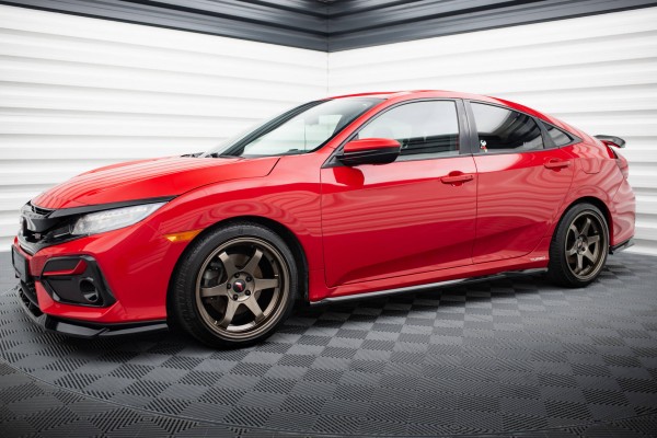 Seitenschweller Ansatz für Honda Civic SI Mk10 schwarz Hochglanz