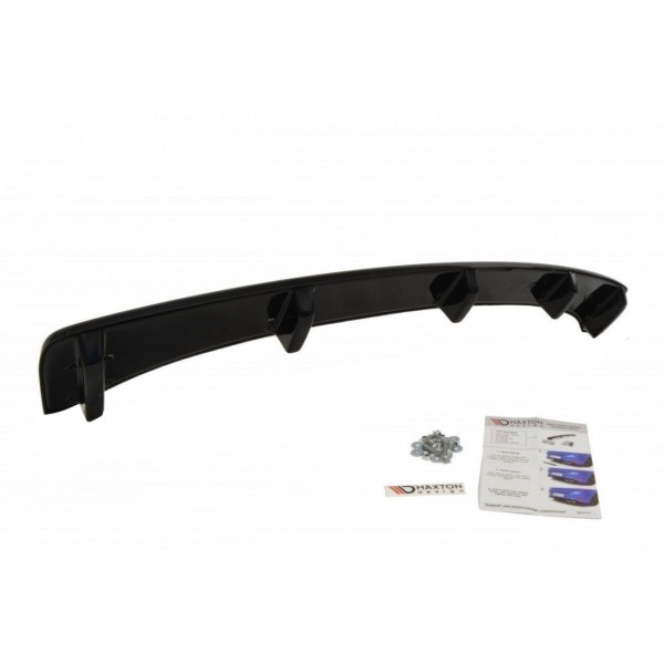 Mittlerer Diffusor Heck Ansatz passend für AUDI A5 S-LINE Facelift DTM LOOK schwarz Hochglanz