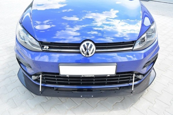 Racing Front Ansatz passend Carbon Look für VW GOLF 7 R Facelift - HYBRID