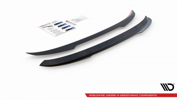 Spoiler CAP für Seat Leon FR / Cupra Leon Hatchback Mk4 schwarz Hochglanz