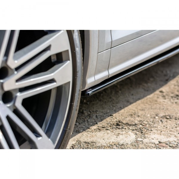 Seitenschweller Ansatz für Audi SQ5/Q5 S-line MkII schwarz Hochglanz