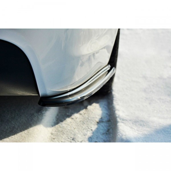 Heck Ansatz Flaps Diffusor für BMW 3er E90 M Paket schwarz Hochglanz