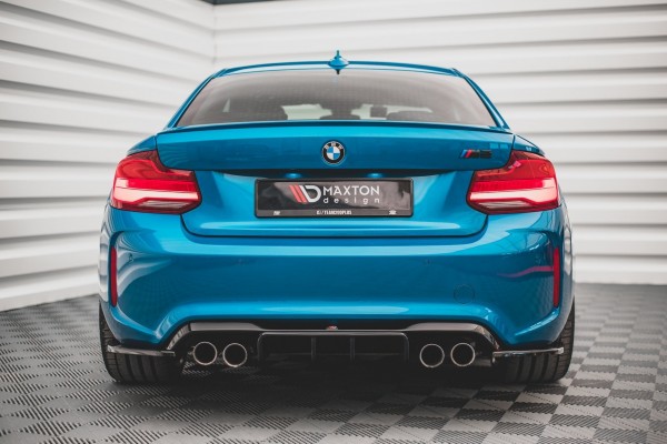 Diffusor Heck Ansatz für BMW M2 F87 schwarz Hochglanz