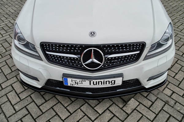 CUP Frontspoilerlippe aus ABS hochglanz schwarz Mercedes Benz C-Klasse, W204/ S204/ C204 AMG-Line Bj