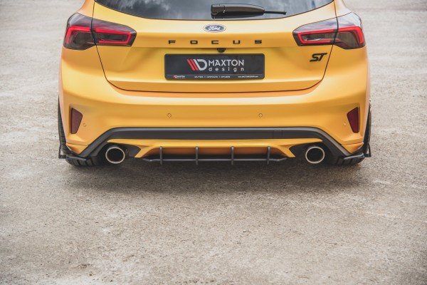 Hintere Seiten Flaps für Ford Focus ST Mk4 schwarz Hochglanz