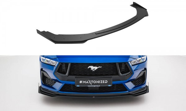 Street Pro Front Ansatz für +Flaps für + Flaps Ford Mustang GT Mk7 schwarz Hochglanz