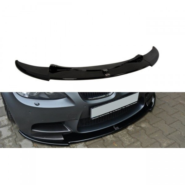 Front Ansatz für BMW M3 E92 / E93 vor Facelift schwarz Hochglanz