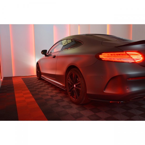 Seitenschweller Ansatz Passend Fur Mercedes Benz C Klasse W205 Coupe Amg Line Schwarz Matt Gunstig Im Online Shop Von Mm Concetps Kaufen Mm Concepts Online Shop Fur Felgen Reifen Tuningteile