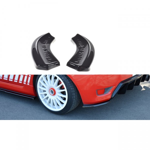 Heck Ansatz Flaps Diffusor für Ford Fiesta ST Mk6 schwarz Hochglanz