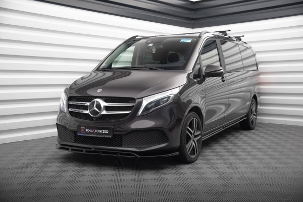 Front Ansatz V.2 für Mercedes-Benz V-Klasse W447 Facelift schwarz Hochglanz