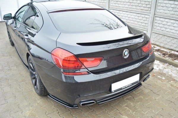 Mittlerer Diffusor Heck Ansatz für BMW 6er Gran Coupé M Paket DTM LOOK schwarz Hochglanz