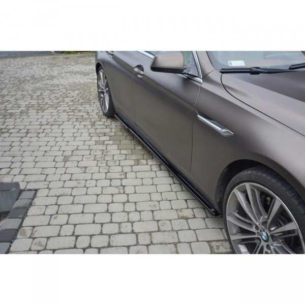 Seitenschweller Ansatz passend für BMW 6er GRAN COUPÉ schwarz Hochglanz