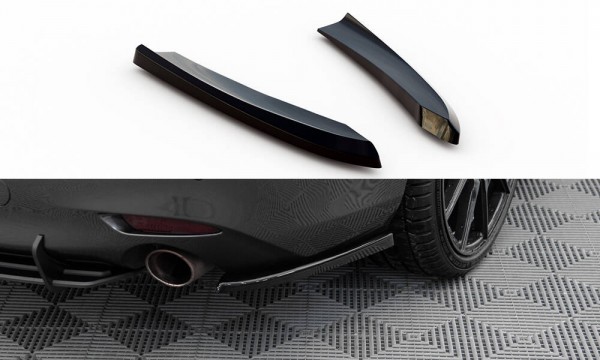 Heck Ansatz Flaps Diffusor V.1 für Mazda 6 Mk3 Facelift schwarz Hochglanz