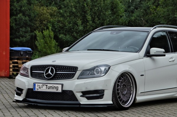 CUP Frontspoilerlippe aus ABS hochglanz schwarz Mercedes Benz C-Klasse, W204/ S204/ C204 AMG-Line Bj